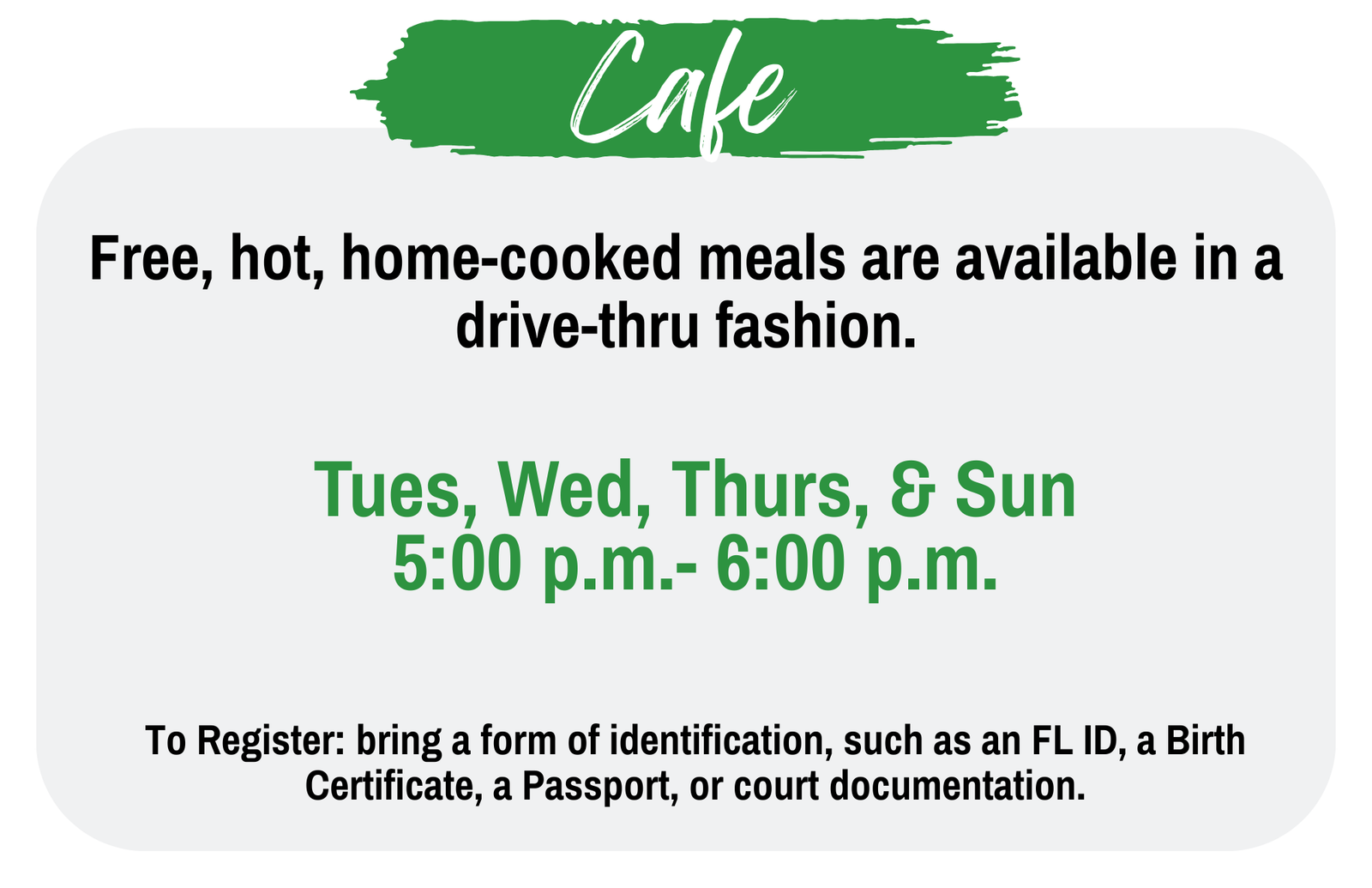 Free Hot Home-Cooked Meals